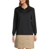 Lands’ End School Uniform Women’s Long Sleeve Rapid Dry Polo Shirt(Black)