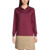 Lands’ End School Uniform Women’s Long Sleeve Rapid Dry Polo Shirt(Burgundy)
