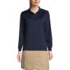 Lands’ End School Uniform Women’s Long Sleeve Rapid Dry Polo Shirt(Classic Navy)