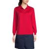 Lands’ End School Uniform Women’s Long Sleeve Rapid Dry Polo Shirt(Red)
