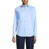 Lands’ End School Uniform Women’s No Gape Long Sleeve Stretch Shirt(Light Sea Blue)