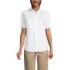 Lands’ End School Uniform Women’s No Gape Short Sleeve Stretch Shirt(Pearl White)