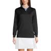 Lands’ End School Uniform Women’s Quarter Zip Pullover(Black)
