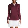 Lands’ End School Uniform Women’s Quarter Zip Pullover(Burgundy)