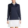 Lands’ End School Uniform Women’s Quarter Zip Pullover(Classic Navy)