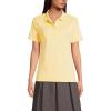 Lands’ End School Uniform Women’s Short Sleeve Feminine Fit Interlock Polo Shirt(Maize)