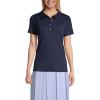 Lands’ End School Uniform Women’s Short Sleeve Peter Pan Collar Polo Shirt(Classic Navy)