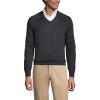 Lands’ End School Uniform Young Men’s Cotton Modal V-Neck Sweater(Black)