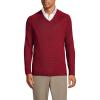 Lands’ End School Uniform Young Men’s Cotton Modal V-Neck Sweater(Garnet)