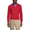 Lands’ End School Uniform Young Men’s Cotton Modal V-Neck Sweater(Red)