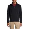 Lands’ End School Uniform Young Men’s Lightweight Fleece Quarter Zip Pullover(Black)