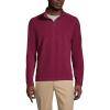 Lands’ End School Uniform Young Men’s Lightweight Fleece Quarter Zip Pullover(Burgundy)