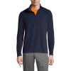 Lands’ End School Uniform Young Men’s Lightweight Fleece Quarter Zip Pullover(Classic Navy)
