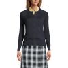 Lands’ End School Uniform Young Women’s Cotton Modal Cardigan Sweater(Black)