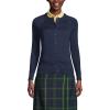 Lands’ End School Uniform Young Women’s Cotton Modal Cardigan Sweater(Classic Navy)