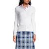 Lands’ End School Uniform Young Women’s Cotton Modal Cardigan Sweater(White)
