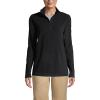 Lands’ End School Uniform Young Women’s Lightweight Fleece Quarter Zip Pullover(Black)