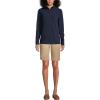 Lands’ End School Uniform Young Women’s Lightweight Fleece Quarter Zip Pullover(Classic Navy)