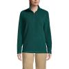 Lands’ End School Uniform Young Women’s Lightweight Fleece Quarter Zip Pullover(Evergreen)
