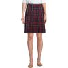 Lands’ End School Uniform Young Women’s Plaid Box Pleat Skirt Top of The Knee(Classic Navy Large Plaid)