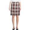 Lands’ End School Uniform Young Women’s Plaid Box Pleat Skirt Top of The Knee(Garnet/Khaki Plaid)