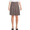 Lands’ End School Uniform Young Women’s Plaid Box Pleat Skirt Top of The Knee(Gray Heather/Maroon Plaid)