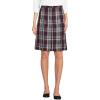 Lands’ End School Uniform Young Women’s Plaid Box Pleat Skirt Top of The Knee(Plaid Burgundy/Gray)