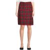 Lands’ End School Uniform Young Women’s Plaid Box Pleat Skirt Top of The Knee(Red/Black Plaid)