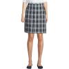 Lands’ End School Uniform Young Women’s Plaid Box Pleat Skirt Top of The Knee(White/Evergreen Plaid)