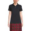 Lands’ End School Uniform Young Women’s Short Sleeve Mesh Polo Shirt(Black)