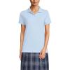 Lands’ End School Uniform Young Women’s Short Sleeve Mesh Polo Shirt(Blue)