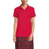 Lands’ End School Uniform Young Women’s Short Sleeve Mesh Polo Shirt(Red)