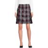 Lands’ End School Uniform Young Women’s Side Pleat Plaid Skort Above The Knee(Plaid Burgundy/Gray)