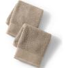 Lands’ End Turkish Luxe Towel Classic Khaki Washcloth Set(Classic Khaki)