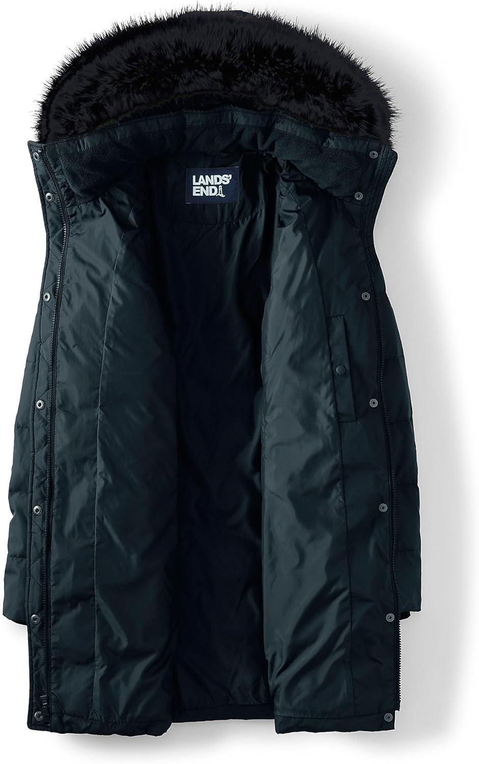 imageLands End Womens Down Winter Coat Black Regular Small