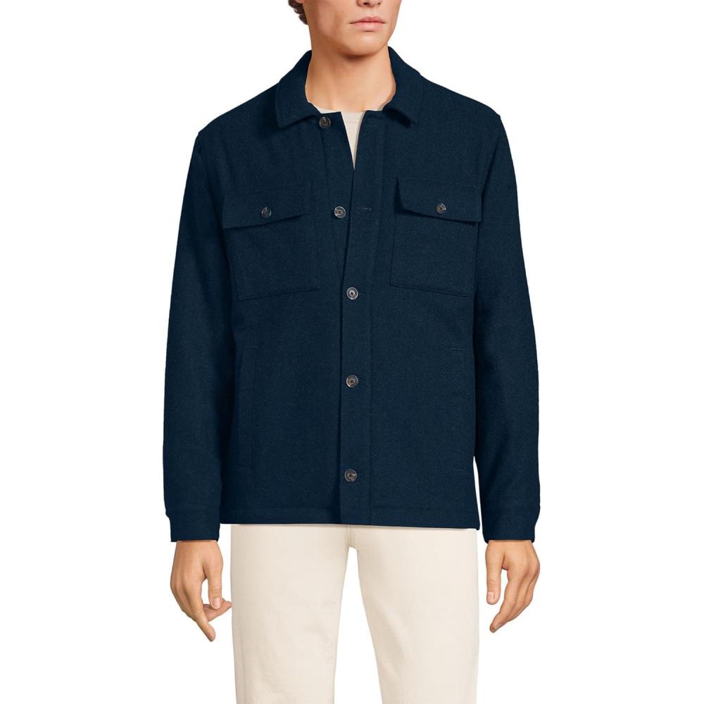 imageLands End Mens Wool Blend Shirt Jacket