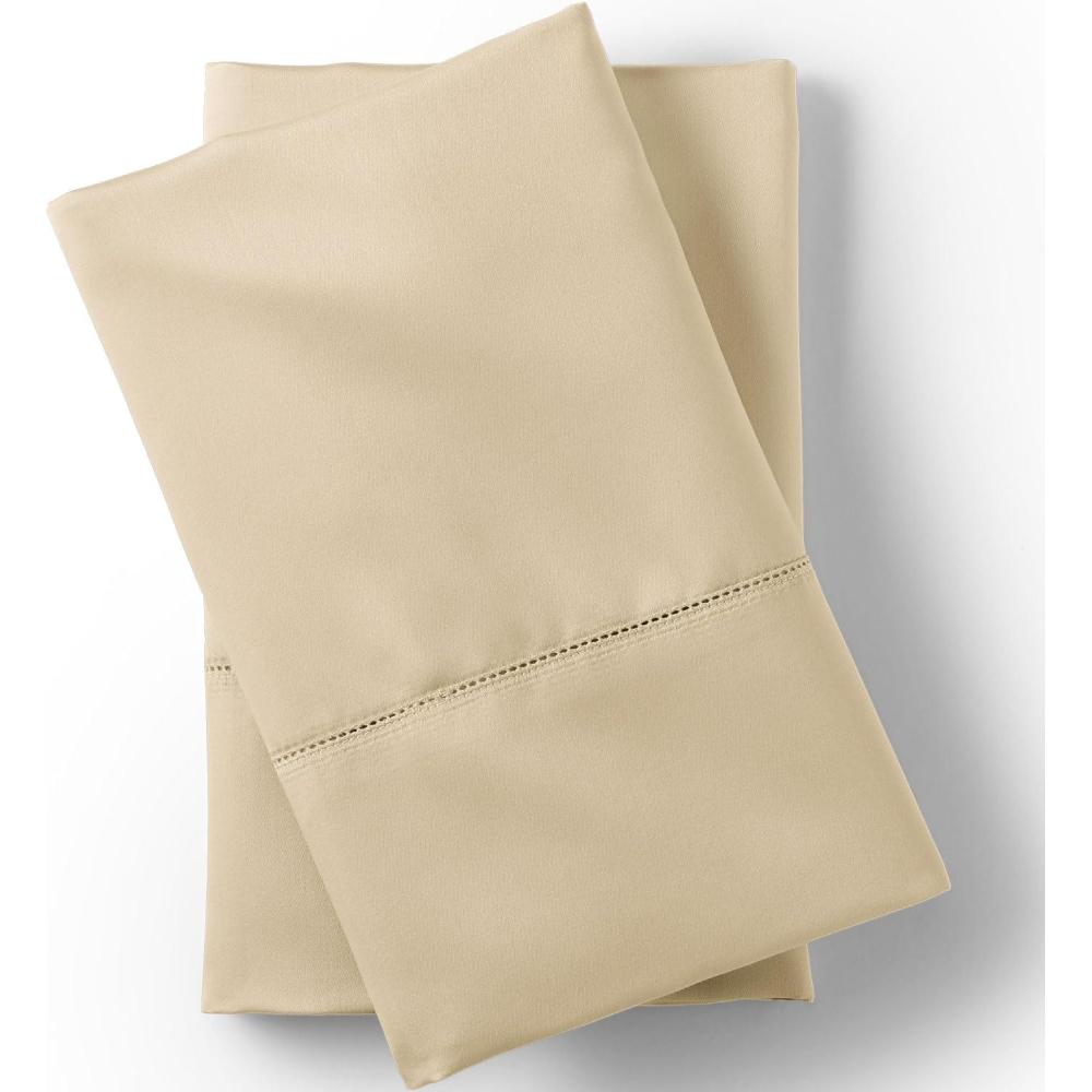 imageLands End 700 Solid Pillowcases Pale Flax KingPale Flax