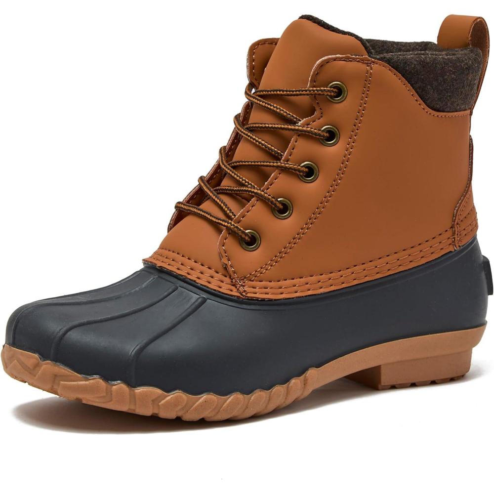 imageLands End Dakota Waterproof Boots for Men Insulated Warm Mens Duck Boots Black or Brown Size 7 to 15 Medium and Extra Wide Width Winter Snow or Rain Boots MenHazelnut Tan