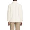 Lands’ End Women’s Rib Collar Sherpa Fleece Pullover(Fresh Ivory)