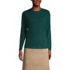 Lands’ End Essentials Women’s Long-Sleeve Soft Cotton T-Shirt – Tailored Feminine Fit(Evergreen)