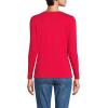 Lands’ End Women’s Relaxed American-Grown Supima Cotton Long Sleeve Crew Neck T-Shirt(Heritage Red)