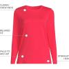 Lands’ End Women’s Relaxed American-Grown Supima Cotton Long Sleeve Crew Neck T-Shirt(Heritage Red)