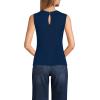 Lands’ End Women’s Fine Gauge Baby Cable Crew Neck Sleeveless Sweater(Deep Sea Navy)