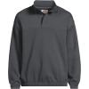 Lands’ End Men’s Long Sleeve French Terry Vintage Wash Quarter Zip(Inkwell Gray)