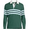 Lands’ End Men’s Long Sleeve Rugby(Norway Spruce Stripe)