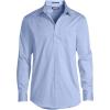 Lands’ End Men’s Solid No Iron American-Grown Supima Pinpoint Straight Collar Dress Shirt(Light Blue)