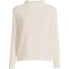 Lands’ End Women’s Cashmere Funnel Neck Sweater(Fresh Ivory)