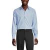 Lands’ End Men’s Solid No Iron American-Grown Supima Pinpoint Straight Collar Dress Shirt(Clear Blue/White Stripe)
