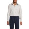 Lands’ End Men’s Solid No Iron American-Grown Supima Pinpoint Straight Collar Dress Shirt(Khaki Narrow Stripes)