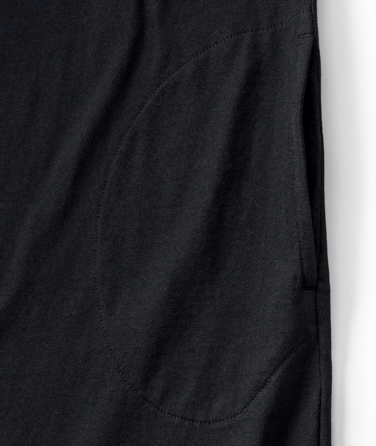 imageLands End Womens Cotton Jersey Notch Neck Dress with SoutacheBlack